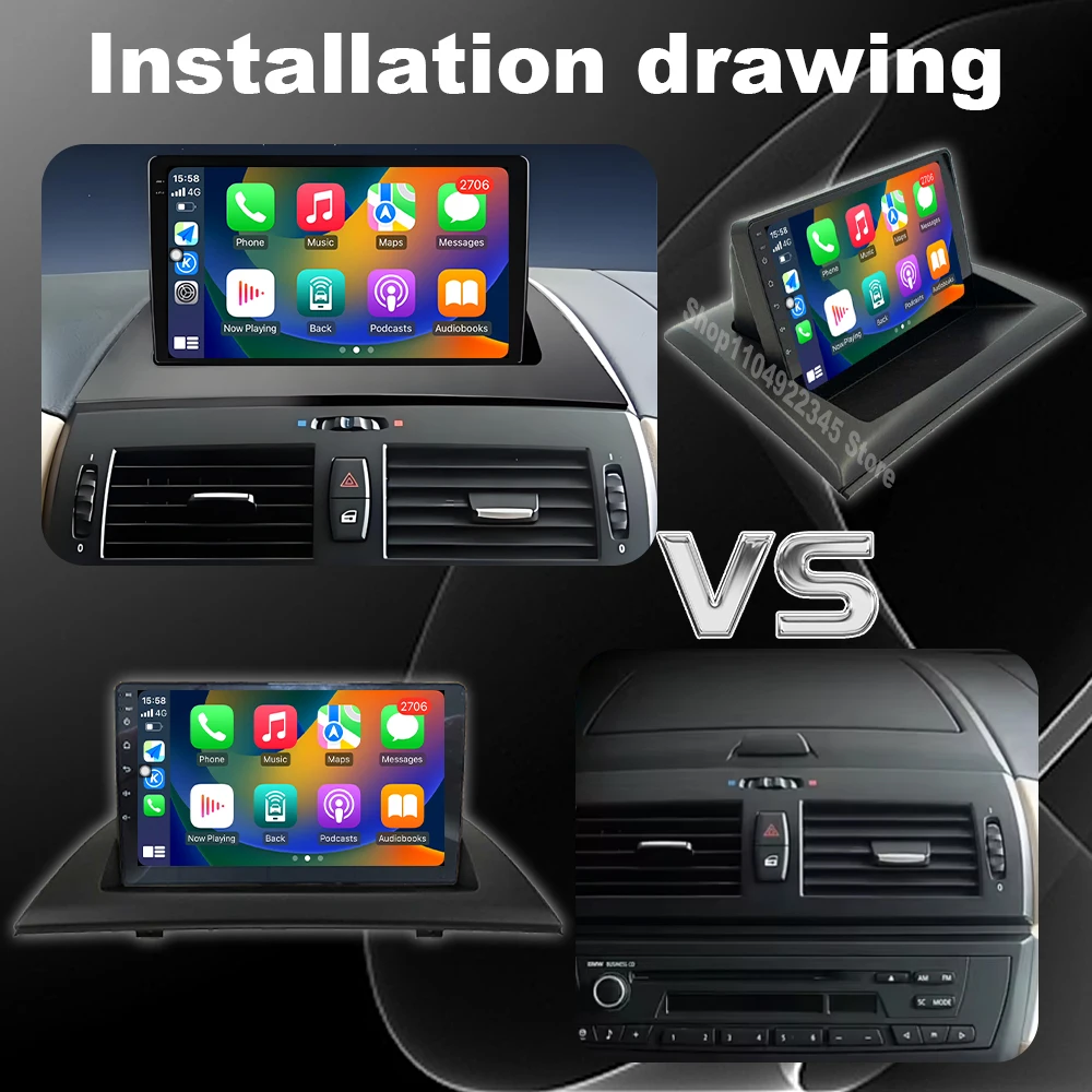 Android 16 For BMW X3 E83 2004-2012 Car Radio Multimedia Player GPS Navigation Wireless Carplay Screen Monitor Head Unit Stereo