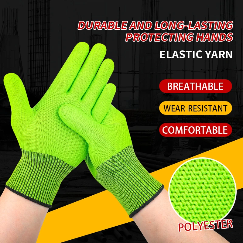 Multi Functional and Multi-Color Polyester Work Gloves Are Wear-Resistant, Breathable, Comfortable, and Lightweight, Suitable