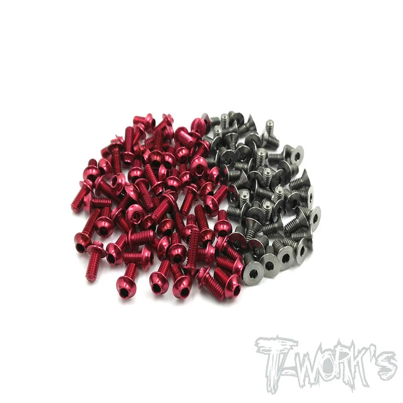 

Original T works TASSU-F1-EVO2 64 Titanium &7075-T6(UFO Head) Red Screw set 75pcs. ( For ROCHE P12 EVO 2 )sssional Rc part