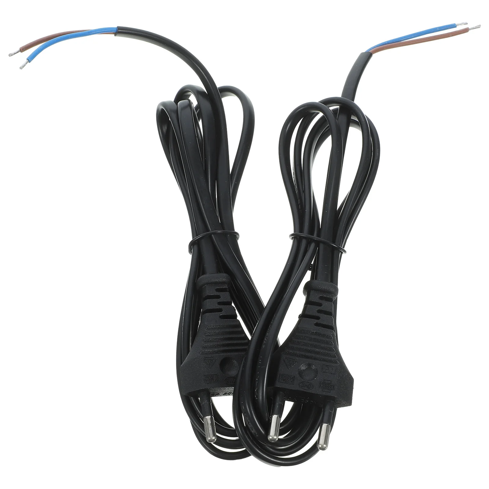 

2Pcs 5 Meter Power Cable 2 Prong Replacement Plug Sturdy Stripped Copper Core Cord for Dishwasher Electric Blanket Lamp Computer