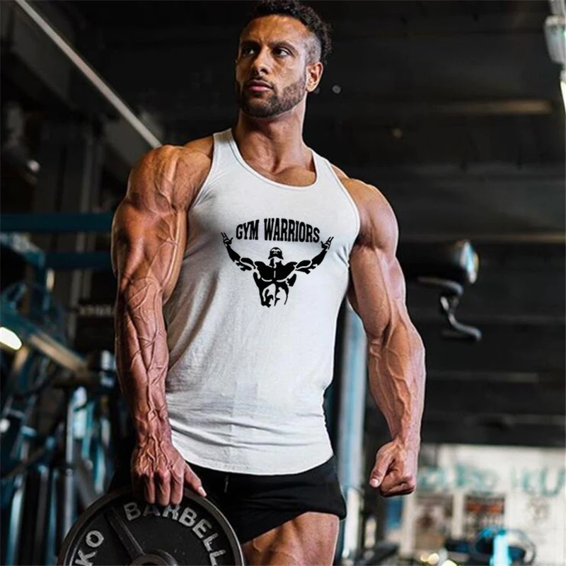 Gym Bodybuilding Muscle Tank Tops Mens Fitness Causal Hip Hop Vests Cotton Breathable Sleeveless Shirts Summer Jogging Clothing