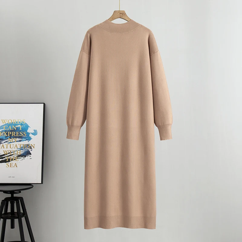 spring Long Sleeve Party Midi Dress for Women Knitted V Neck Elegant Knitted Sweater Dresses Ladies Slim Waist Knitted Dress