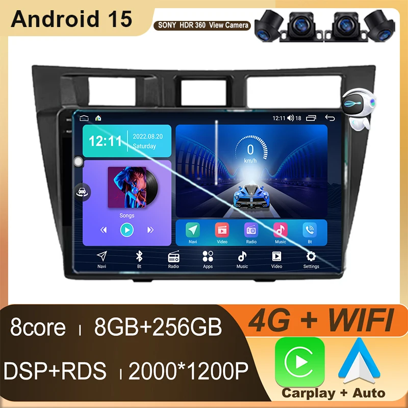 

Android 15 For Toyota Mark II 9 X100 2000 - 2007 Carplay Car Radio Multimedia Player Stereo Autoradio 5G WIFI QLED Screen Player