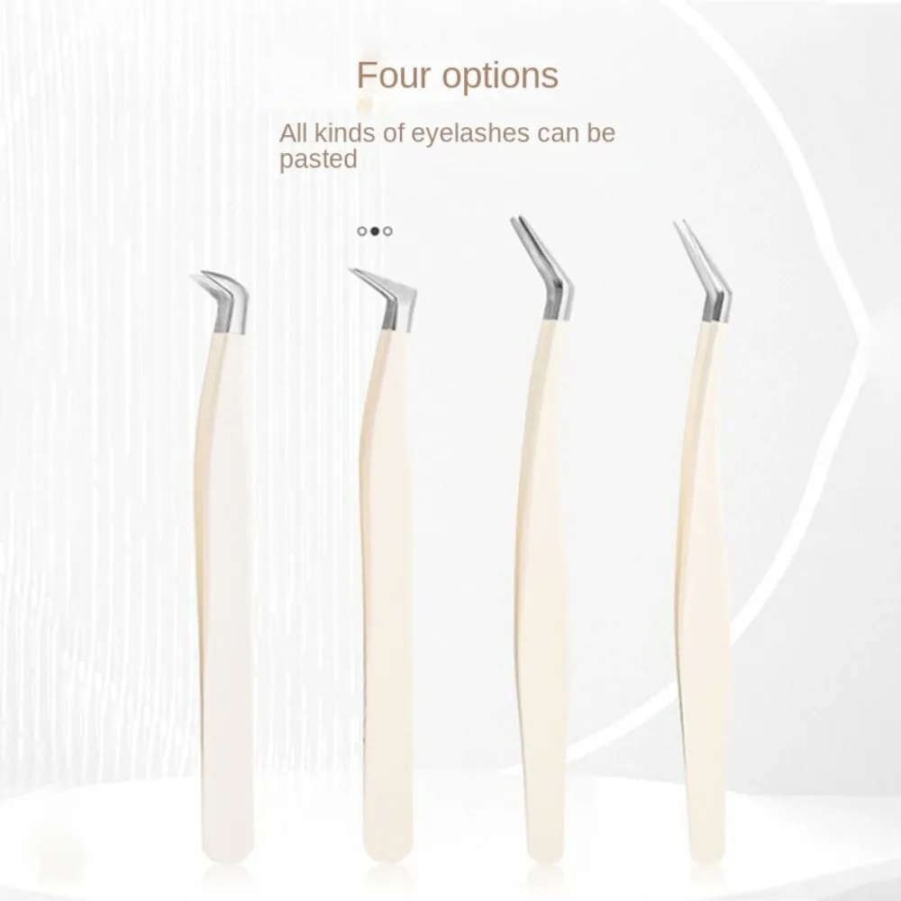 New Professional Eyelash Tweezers Tweezers Anti-static Fake Eyelashes Extensions Stainless Steel Eyebrow Hair Clip Women