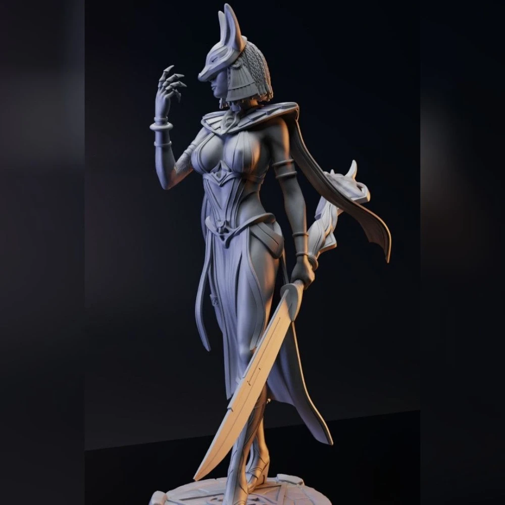 1PC Cleopatra High-precision Resin Blank Model Printing with Split Parts 3D Printed DIY Coloring Self-assembly Figurines Statue