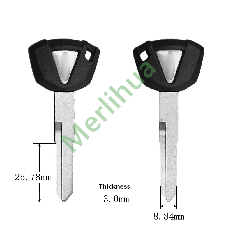 Llave de motocicleta Kawasaki, adecuada para: embrión de llave de motocicleta Kawasaki Ninja NINJA400 600 Z400 Z800 Z900 Z1000 (puede instalar chips)