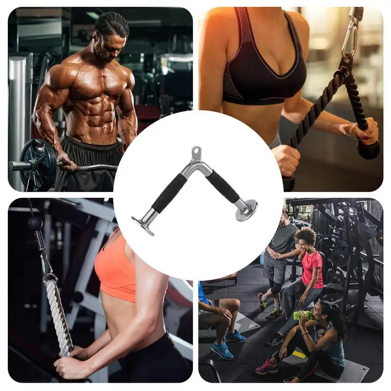 Pulley Attachments For Gym Rustproof Heavy Duty Gym Cable Attachments Multifunctional Non-Slip Safe Grip Weight Machine