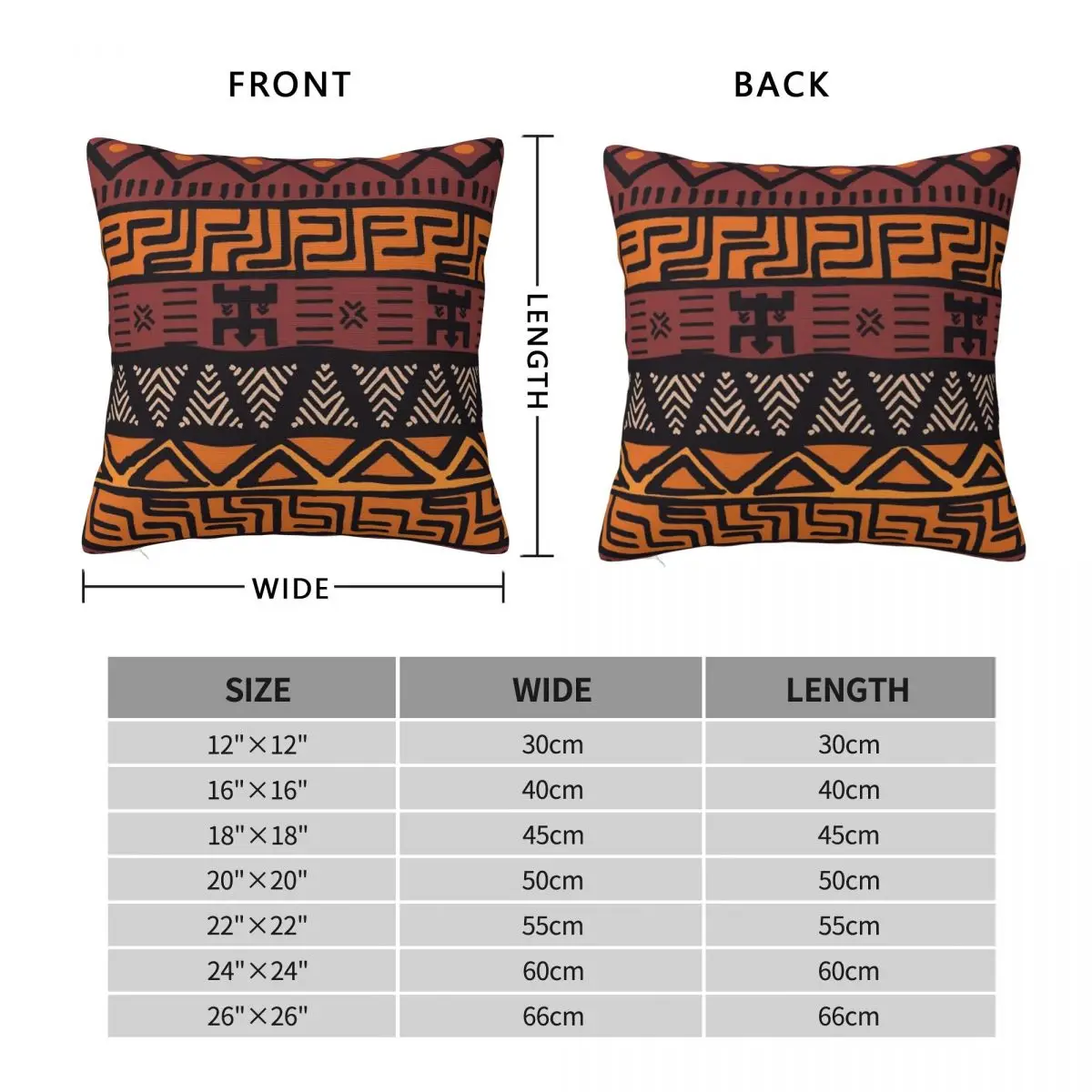 African Tribal Ethnic Pillowcase Polyester Linen Velvet Creative Zip Decor Room Cushion Cover