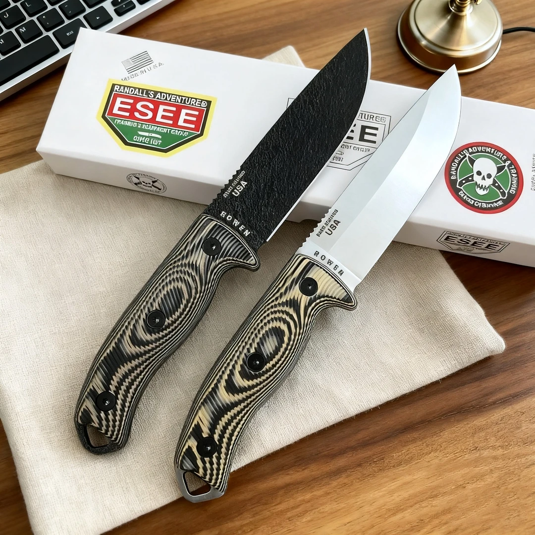 

Нож ESEE-5 для преодоления препятствий в джунглях, изготовлен из высокоуглеродистой стали 1095, с многоцветной рукояткой G10, кухонный инструмент.