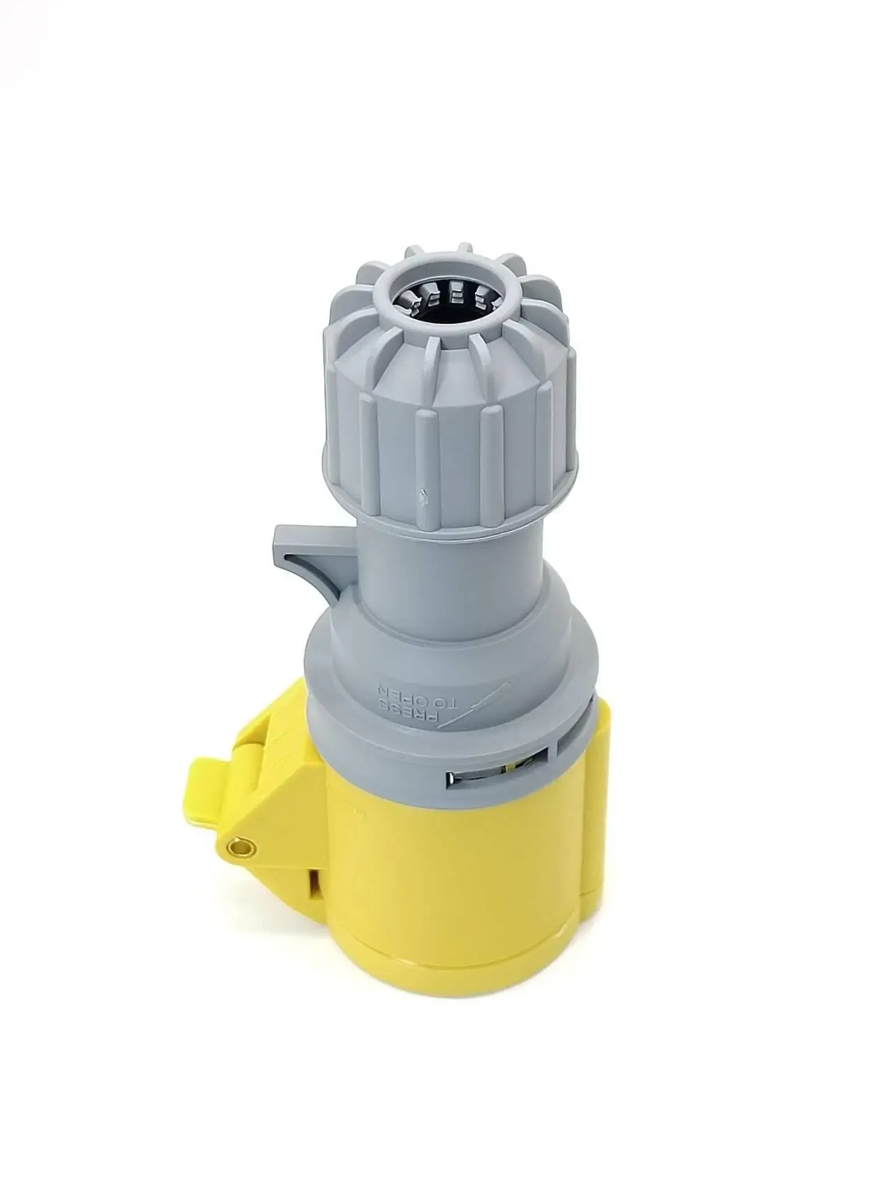 Industrial IP44 Waterproof Plug Connector, 16A 3 Pin (2P+E) 110V-130V, 50/60Hz, IEC 60309 CEE Form 4H, Cable Mount view 5