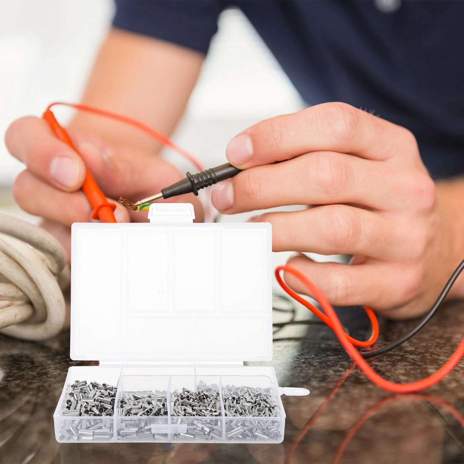 

1900pcs Cold Pressed Terminal Connectors Copper Tin-Plated Wire Ferrules Heat Shrink Crimp Tubes For Solar Panels Motorcycles