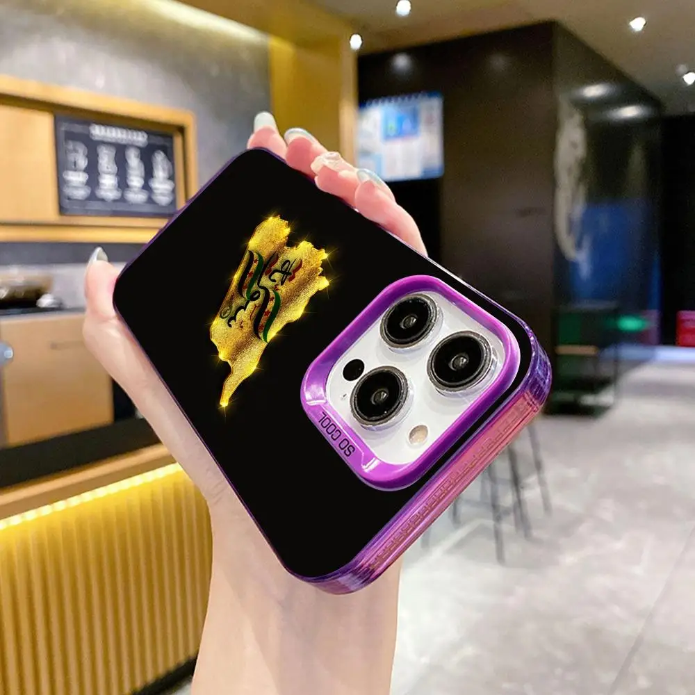 Syrien-Flagge, Handyhülle für iPhone 17, 16, 15, 14, 13, 12, 11 X XR XS 8, 7 Pro Max Plus, durchscheinend, lila Cover-Cover, hübsch