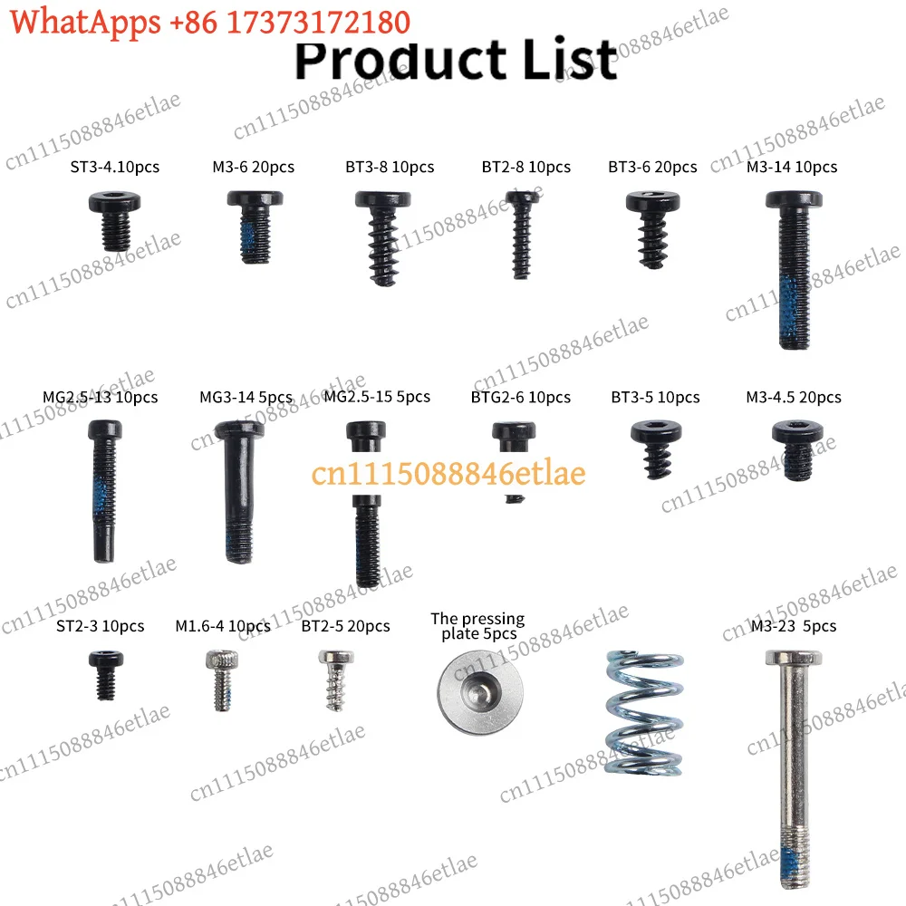 Screws Kit for Bambu X1 P1 AMS Lite Top Mount 3D Printer, Replacement Parts