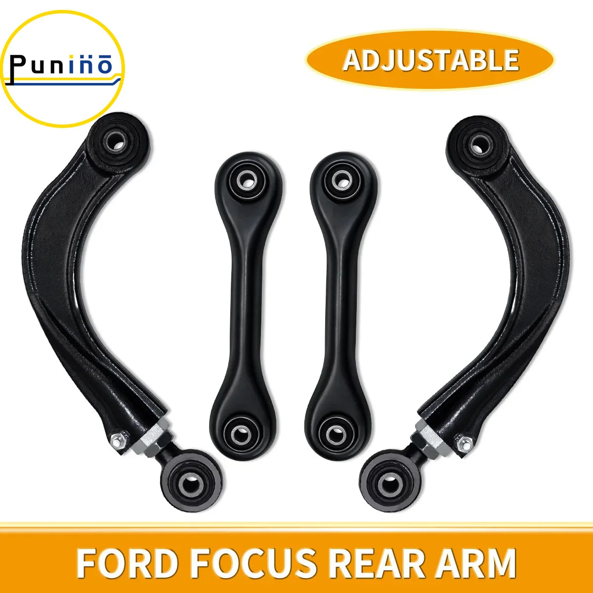 

Punino 4pcs Rear Control Arms Suspension Set for Ford Focus C-Max Mazda 3 5 Volvo C30 2000 2001 2002 2003 2004 2005 - 2018