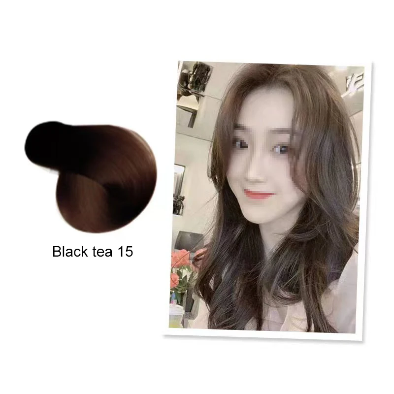 Mokeru 天然有機茶髪の色永久ヘアカラーシャンプー長期的な染毛剤