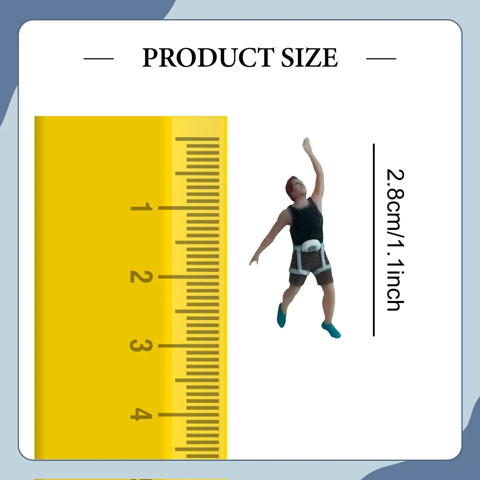 1/87 مقياس مصغر الشكل تسلق الديكور مصغرة الناس تمثال لمجموعات دمية الملحقات