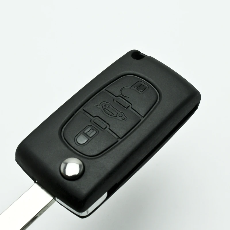 

Откидной корпус дистанционного ключа автомобиля для Peugeot 207 307 308 407 607 807, дистанционный ключ HU83 VA2, необрезанное лезвие