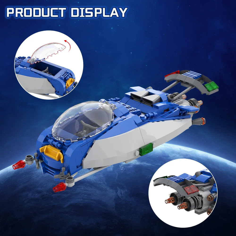 Gobricks MOC MIS010 Classic Space Building Blocks Model Space Series Spacecraftss Bricks diy Assembled Toy for Children Gift