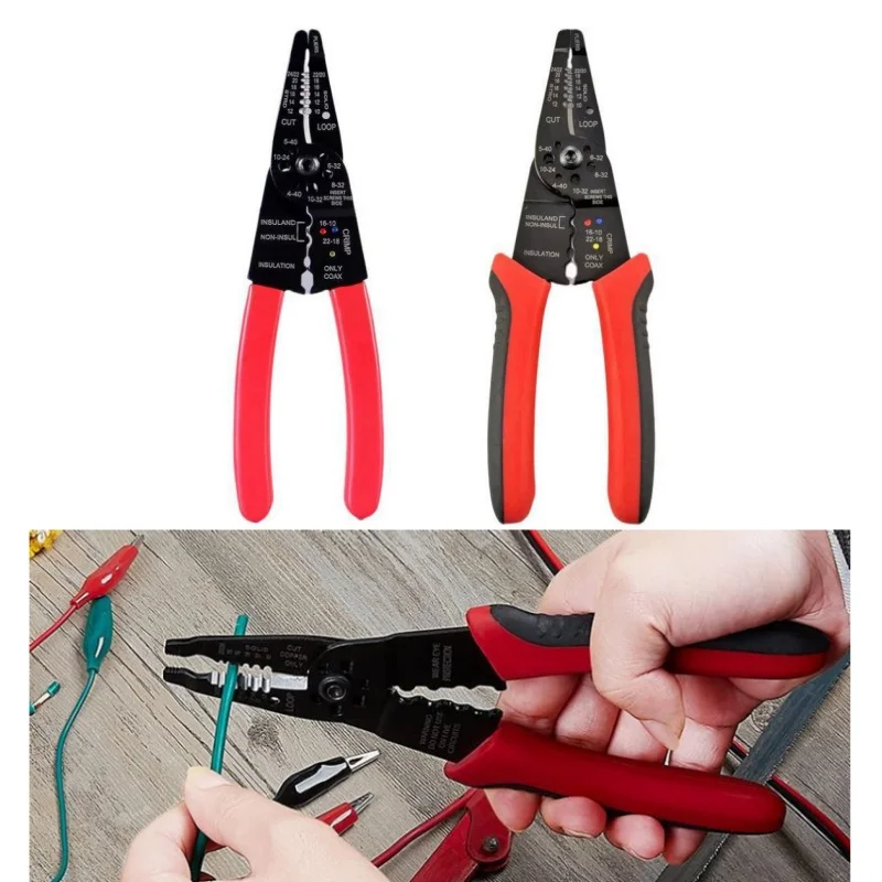 Professional 8-inch Wire Stripper/wire Crimping Tool, Wire Cutter, Wire Crimper, Cable Stripper, Wiring Tools And Multi-Function
