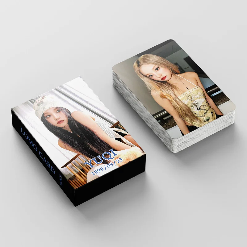 55 pz/set Kpop (G)I-DLE nuovo Album I FEEL YUQI carte Lomo di alta qualità cartoline HD carte fotografiche ventagli collezione regalo