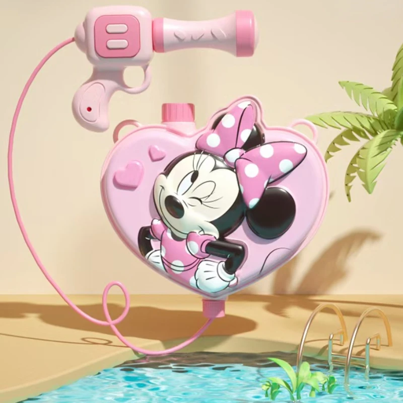 Mini Disney plecak pistolet na wodę o dużej pojemności miki mysz zabawki parkowe wody zagęszczony wodoodporny pierścień letnie prezenty dla dzieci