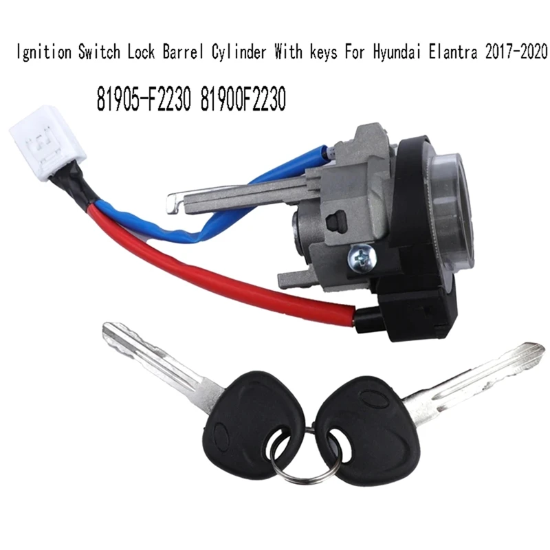 

New Ignition Switch Lock Barrel Cylinder With Keys For Hyundai Elantra 2017-2020 81905-F2230 81900F2230