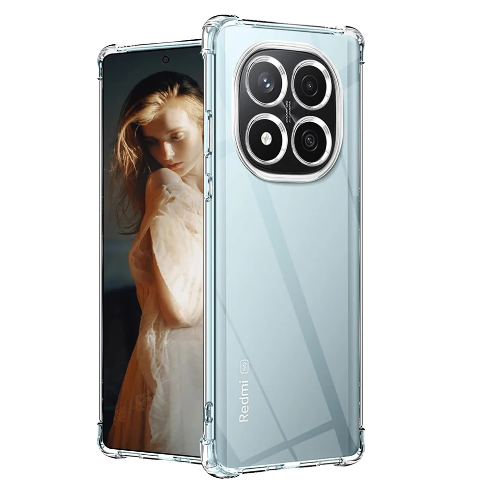 Airbag stoßfeste klare Hülle für Xiaomi Redmi Note 14 Pro + 5G Cover Redmi Note 14 Pro Plus 5G klare ultradünne Hülle