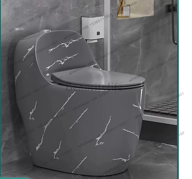 

Household color toilet super swirl siphon egg-shaped toilet water-saving deodorant silent ceramic toilet