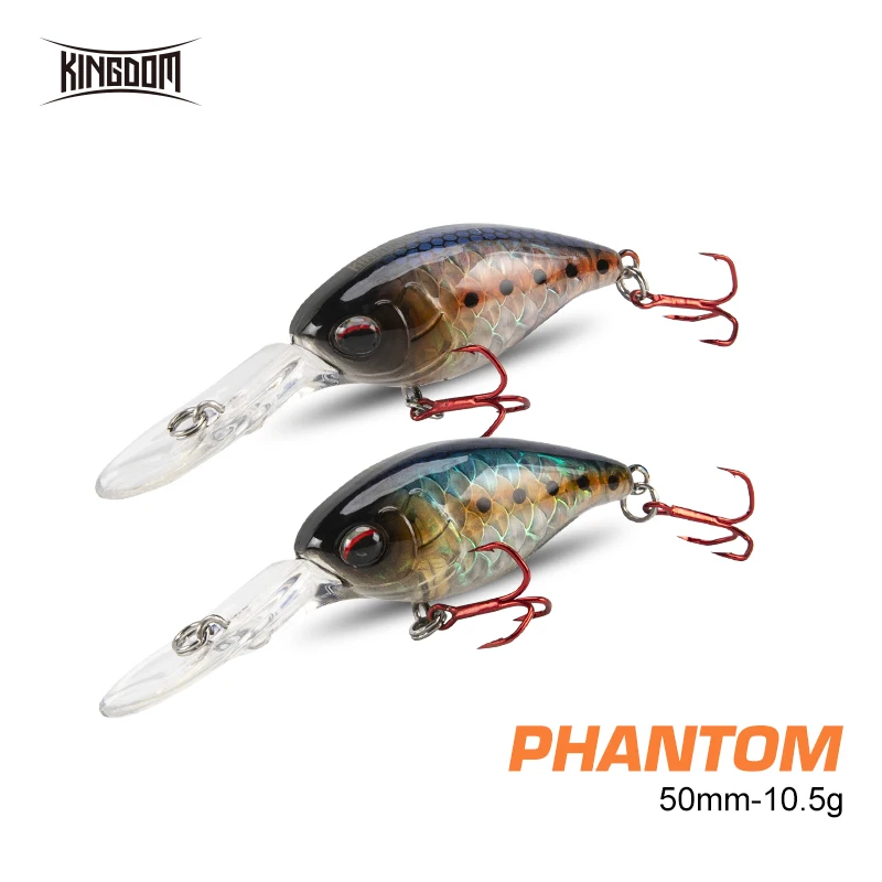 Kingdom Sinking Minnow Fishing Lure Crankbait 50mm 10.5g Suspending Crazy Bionic Trolling Saltwater Wobbler Pesca Hard Swim Bait