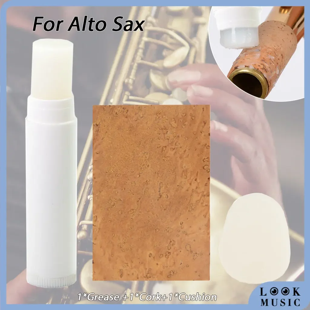 Saxophone Cork Grease Sax Corks Mouthpiece 0.8mm Pads Cushions For Alto Saxophone Woodwind Repair Tools Saxophone Mouthpiece Set