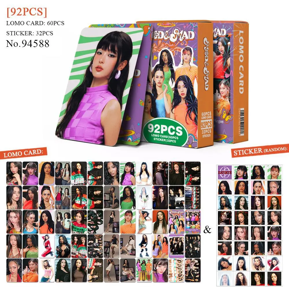 92Pcs/Set KATSEYE Idol Girl New Album MOD MAD Lomo Cards HD Photocards MANON MEGAN LARA DANIELA YOONCHAE Stickers Fans Gift