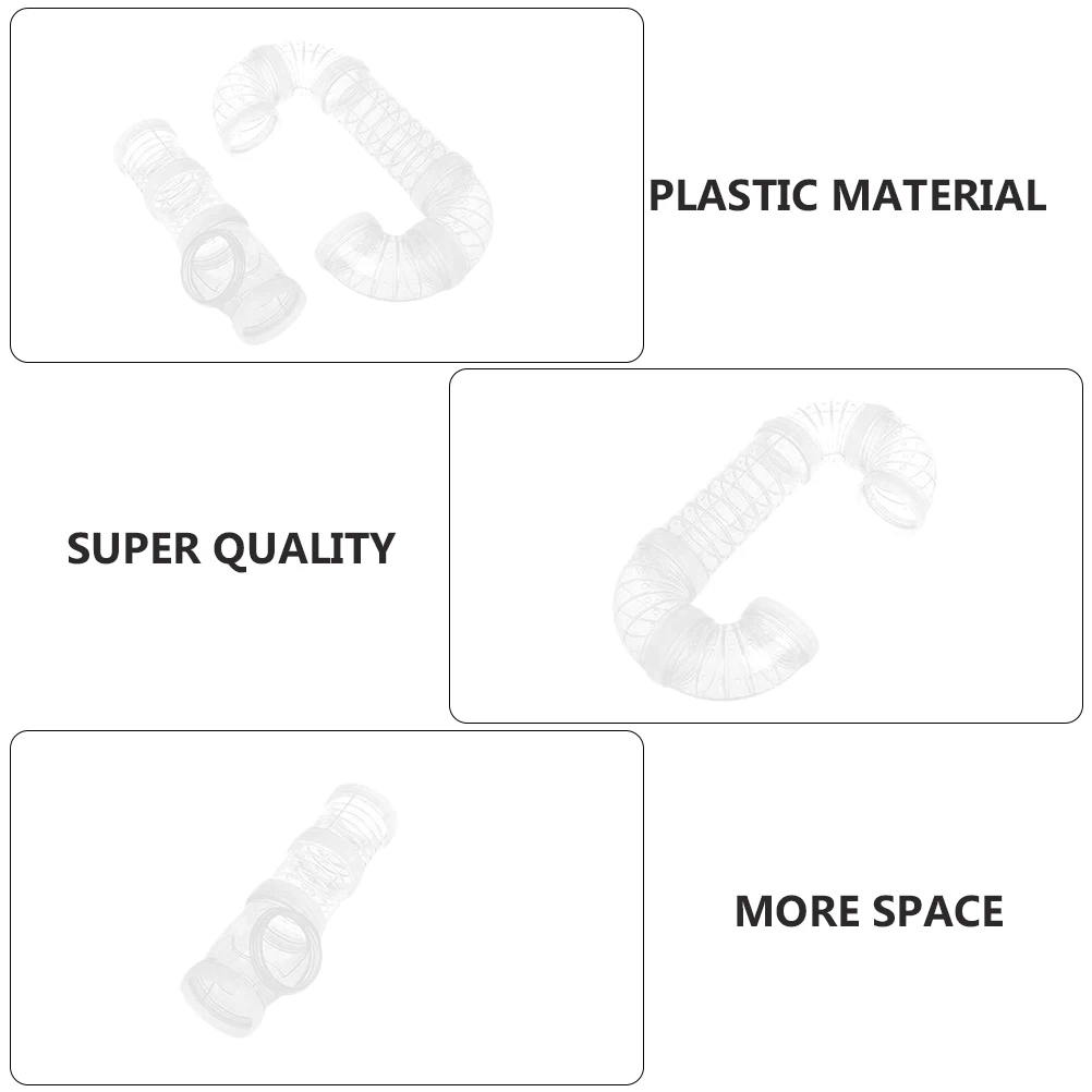 

2 Pcs Motion Tunnel Pipe Hamster Exercise Toys Animal Cage Accessory Small Pet Activity Structure Play Exploring