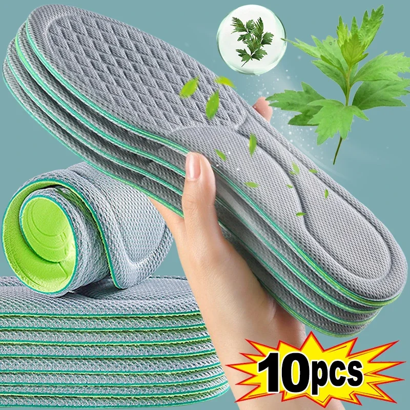 Semelles orthopédiques unisexes en mousse à mémoire de forme, semelles désodorisantes pour chaussures, semelles sport absorbant la transpiration, accessoires de chaussures doux et antibactériens