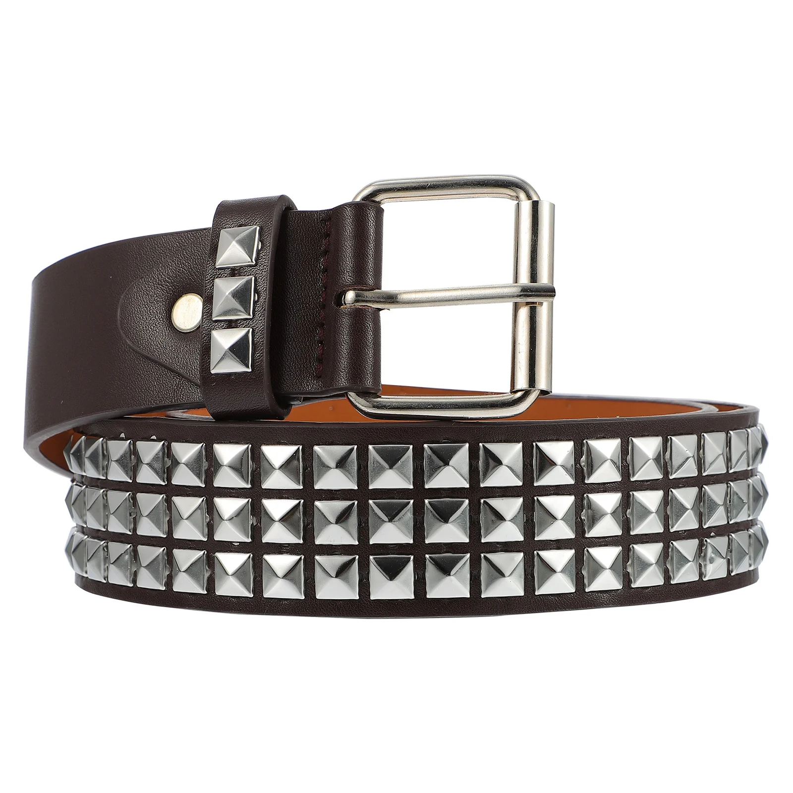 

1pc Pu Fashion Waist For Daily Party Pu Holiday Use Decorative Waistband Decorative Rivet Belt Belt