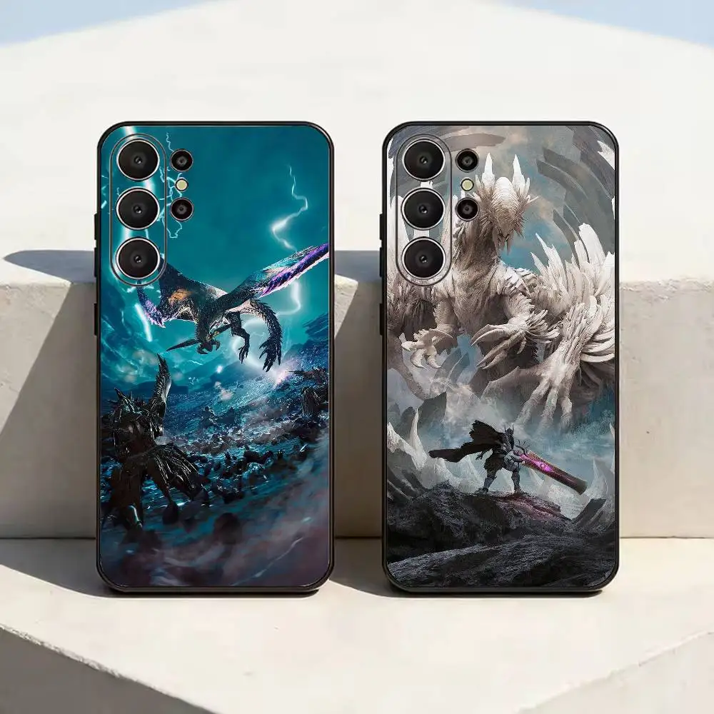 ARPG M-Monster H-Hunter Phone Case For Samsung S26,S24,S21,S22,Plus S23,S30,Ultra,S20,Fe,Black Soft Silicone