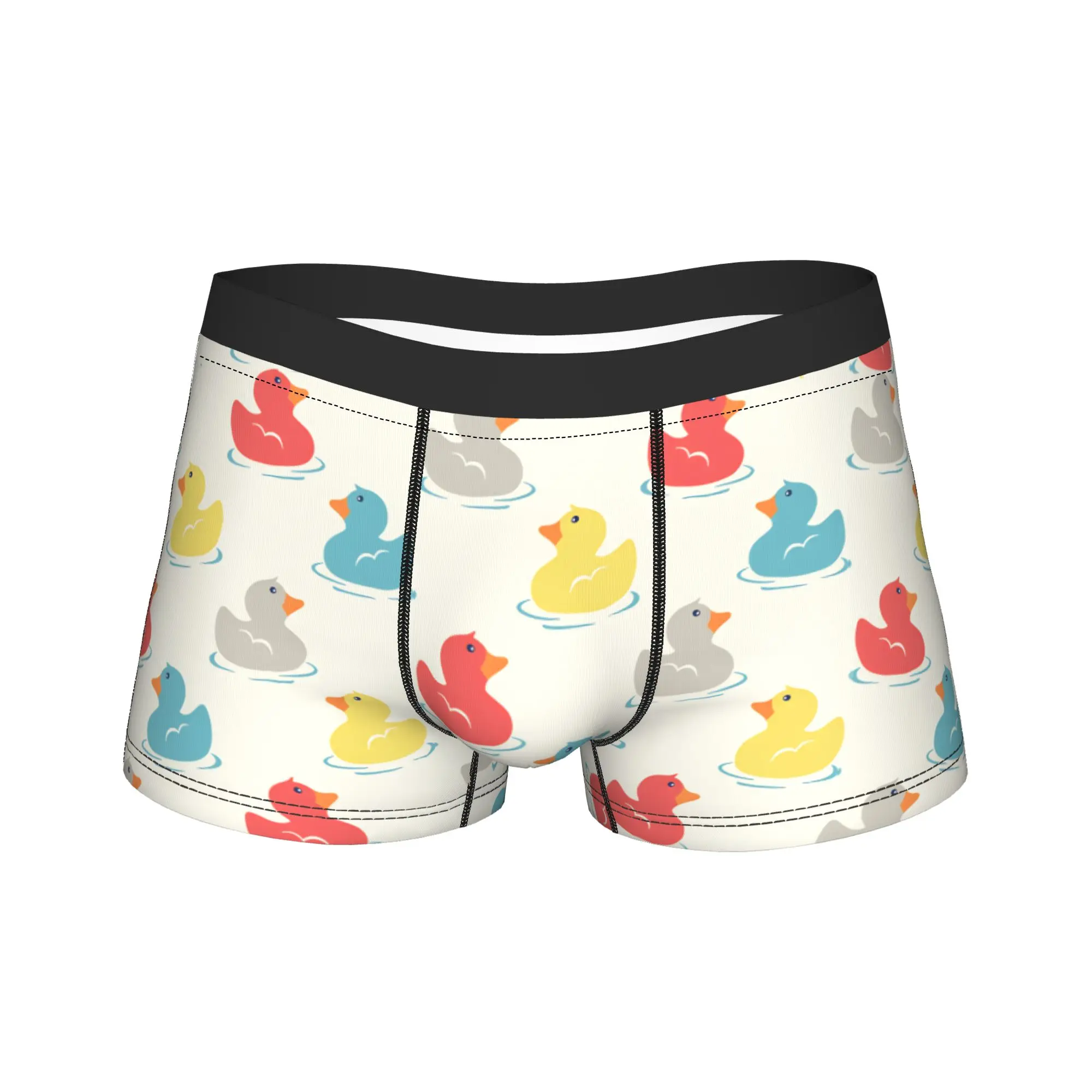 

Rainbow Cartoon Rubber Duck Underwear Print Boxershorts Hot Sale Men Underpants Sexy Soft Boxer Brief Birthday Present