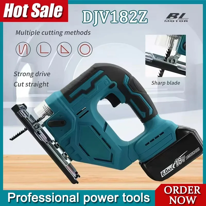 DJV182Z 무선 18V 리튬 배터리 충전식 전기 직소 커브쏘 목공 절단 다기능 톱 마키타 호환