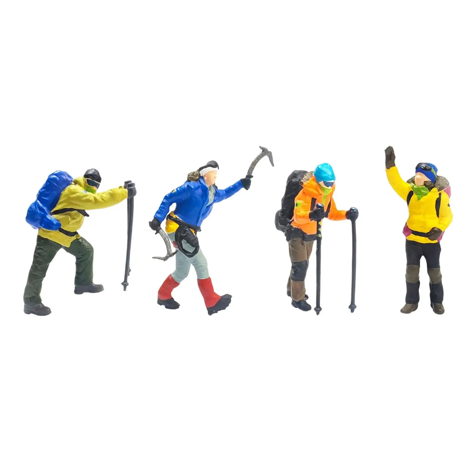 Escalada miniatura pessoas figuras, figuras modelo, 1:87