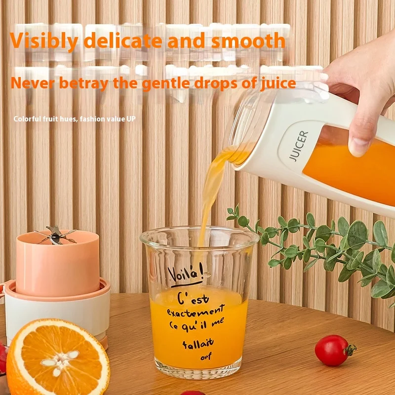 

USB Power Multi-Functional 8-Cutter Head Juicer Net Red Little Sister's Household Outdoor Juice Cup Plastic for Breaking Ice