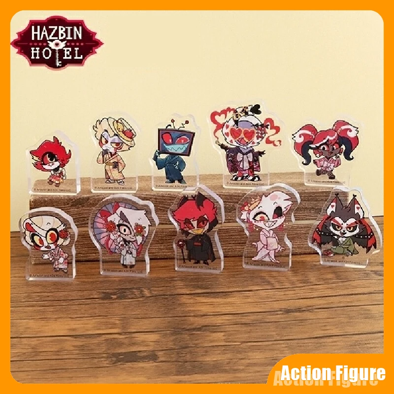 In Stock Collection Anime Hazbin Hotel Game Acrylic Figures Cosplay Ornament Stand Decor Standing Sign Christmas Festival Gifts
