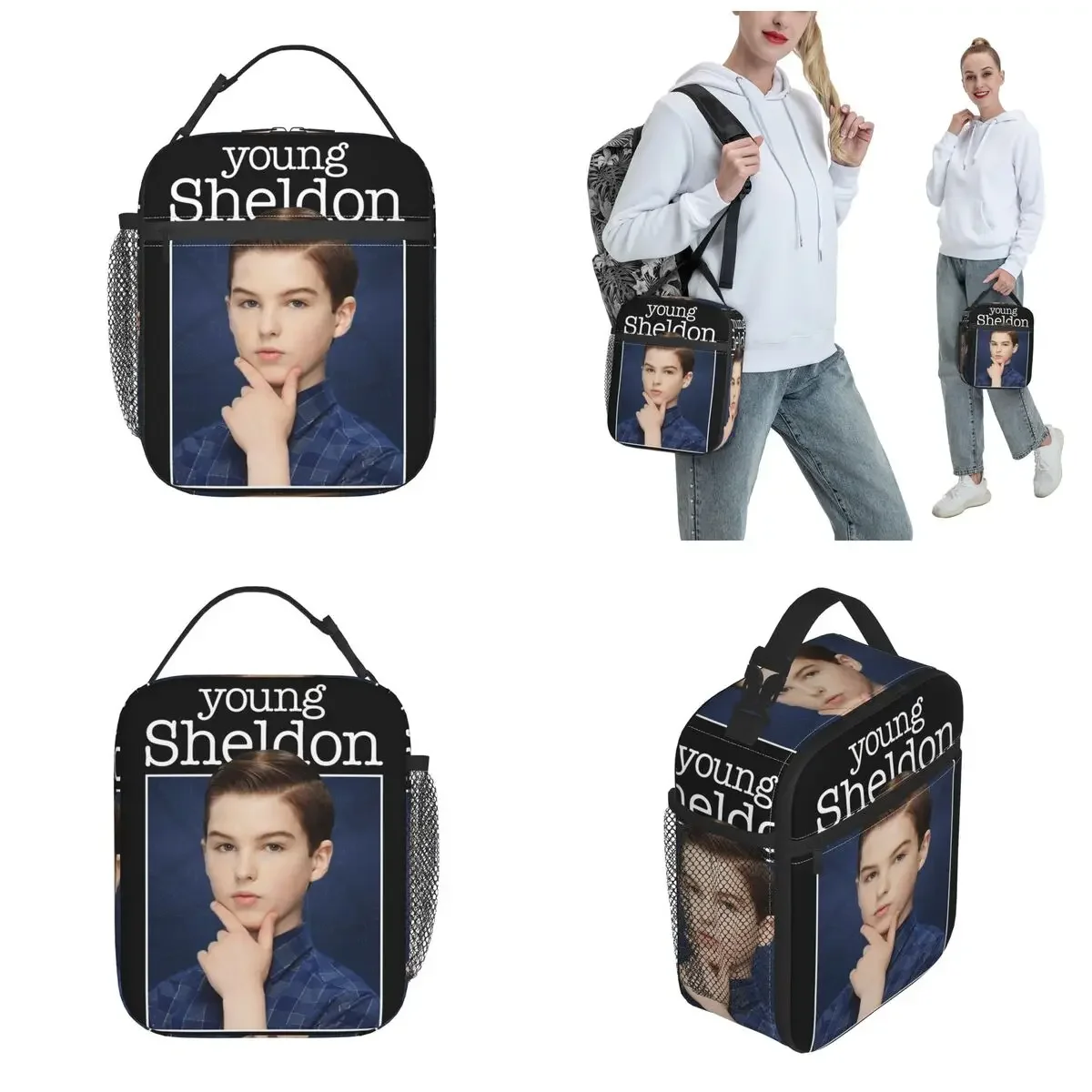 Young Sheldon Funny Comedy Thermal Insulated Lunch Bag for Travel Sheldon Cooper Portable Bento Box Men Women Thermal Food Box