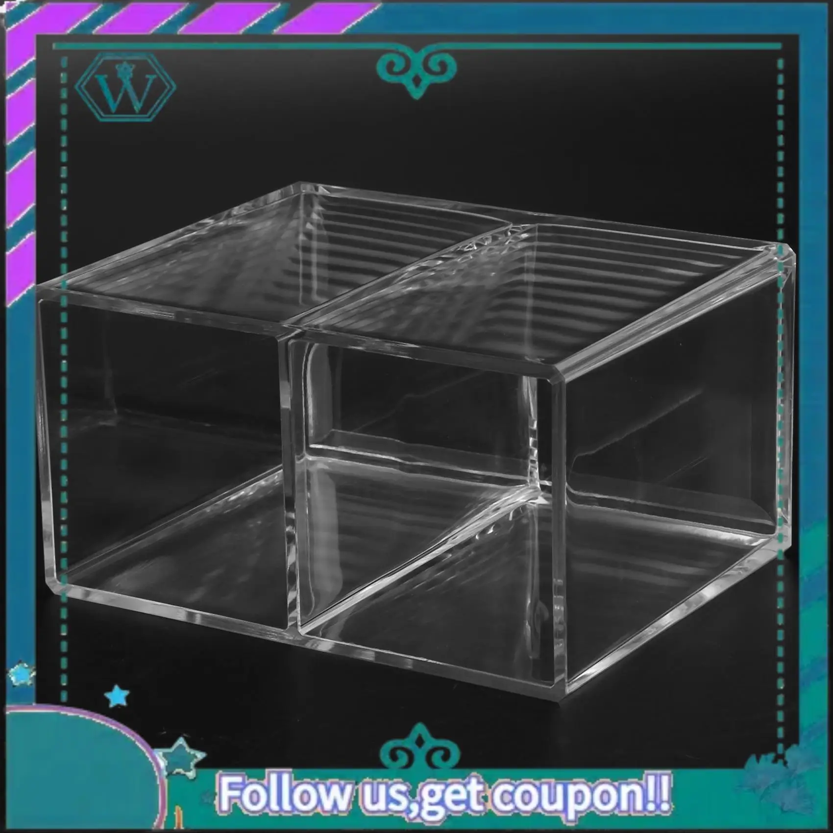 A75Q-3X واضح الاكريليك فرشاة للمكياج حامل القلم رصاص حامل الكأس تخزين مستحضرات التجميل سطح المكتب منظم قرطاسية المقصورات #5