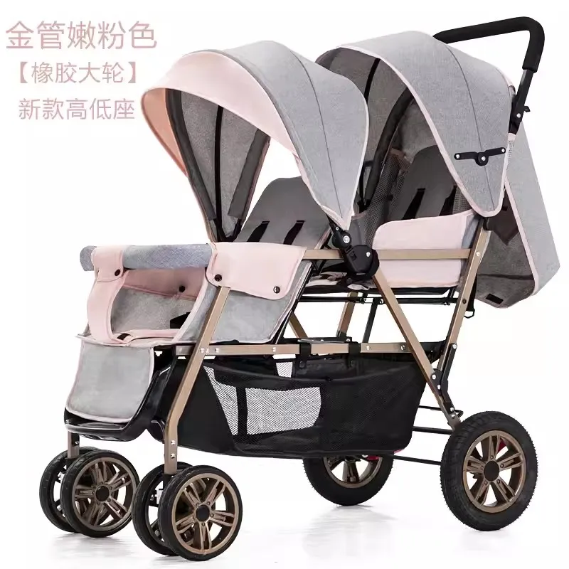 

Twin Strollers for Baby Twins Cart Pram Mutifunction Lightweight Foldable Children's Stroller Children's Trolleys