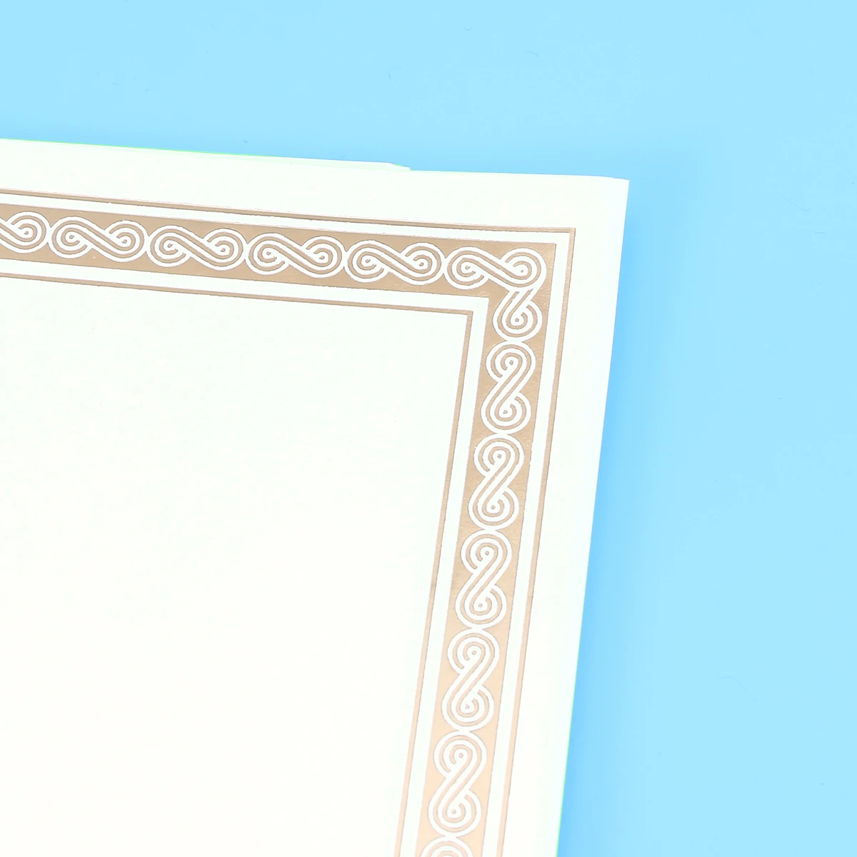 15 Stück Metallic-Goldrand-Zertifikatspapier, A4-kompatible Drucker, personalisierbare Auszeichnungszertifikate für den Abschluss