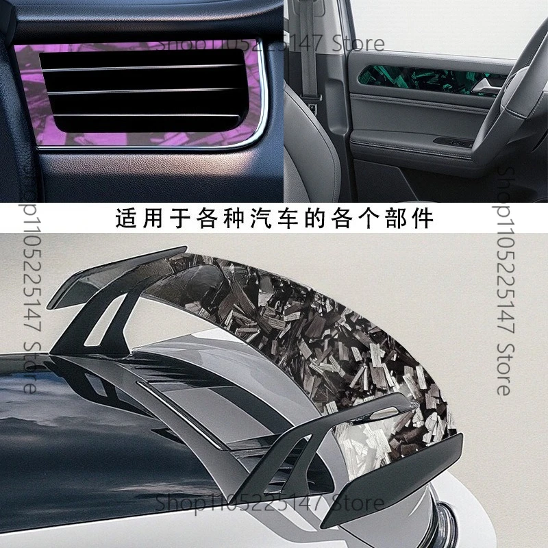 

Car Sticker Forged Carbon Fiber Black Red Carbon Fiber Vinyl Central Control Interior Film