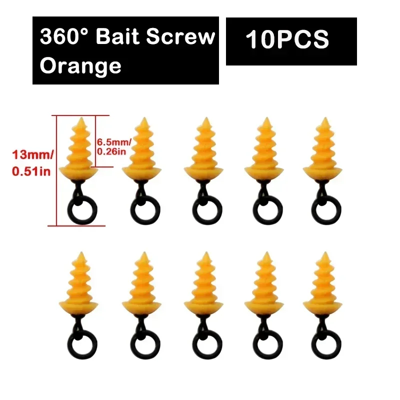 Karpfenköder-Schrauben mit Ring, Mirco, drehbarer Karpfenköder für Karpfen, Ronnie Rig, Zig Chod Boilies, Schrauben, Karpfen-Hair-Rig-Terminal-Gerät