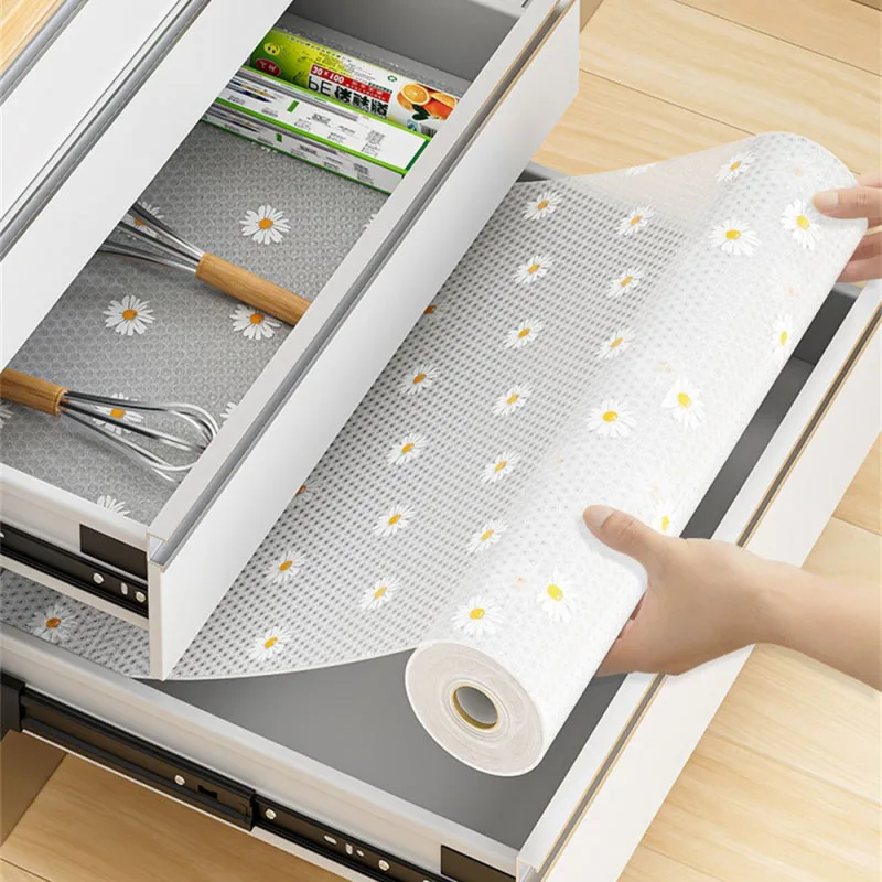 1 Roll Waterproof Pad Shelf Drawer Liner Cabinet 3/5M Non Slip Oil Proof Shoes Cabinet Mat Moistureproof Kitchen Table Mat