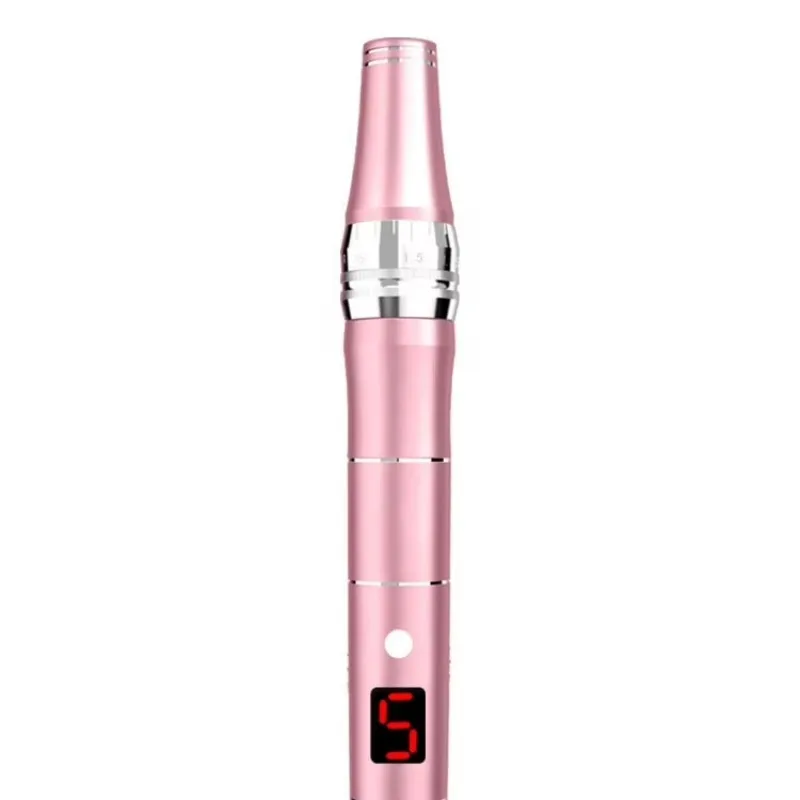 LED Electric Nano Microneedle Pen Auto‑Injection Device Household Salon Facial Skin Rejuvenation Beauty Instrument