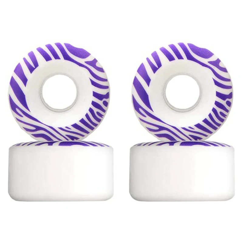 PU Duplo Warped Skate Rodas, Rodas Resistentes Skate, Escova de Patinação, 55x32mm, Hot, 4Pcs