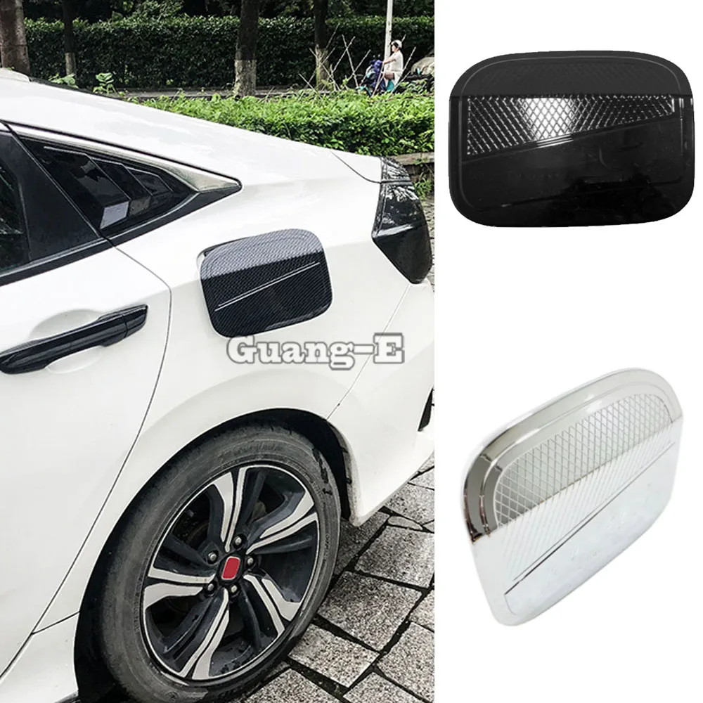 

For Honda Civic 10th 2016 2017 2018 2019 2020 2021 Oil Gas Fuel Tank Cap Trim Cover Car Stickers Exterior Decoration Accessories